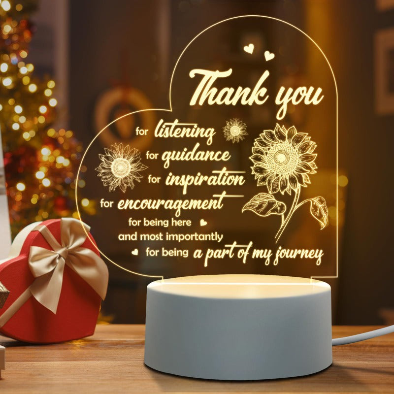 Wholesale Mother's Day Rechargeable Transparent Acrylic Gift Ornaments